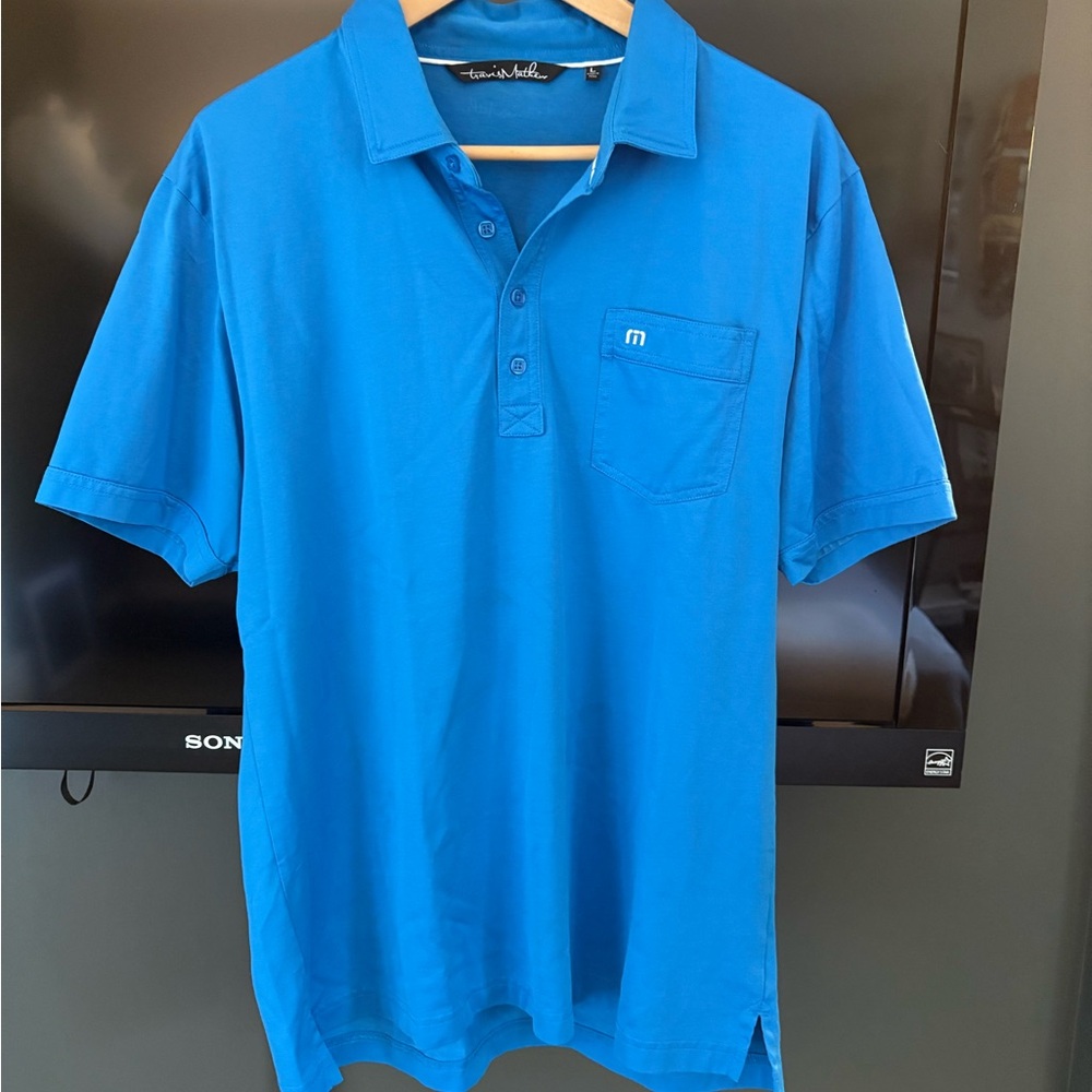 Travis Mathew Blue Polo Sporty Classic
